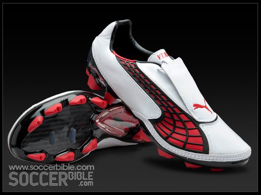 Puma v1.10 Football Boots - White/Pompeian Red/Black - featured image