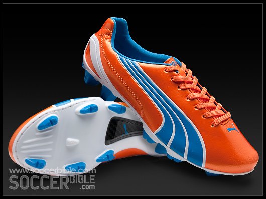 Puma v1.10 SL Football Boots - Fluorescent Orange/Blue Aster/White - featured image