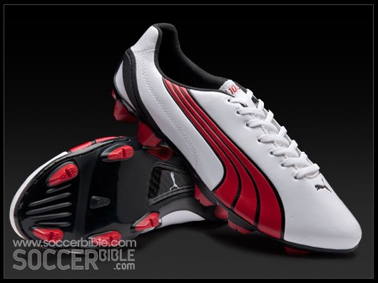 Puma v1.10 SL Football Boots - White/Pompeian Red/Black - featured image