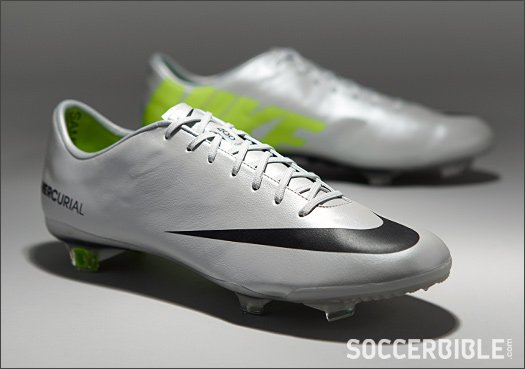 Soccer Cleats | Nike Mercurial Vapor IX - Platinum/Black/Green - featured image