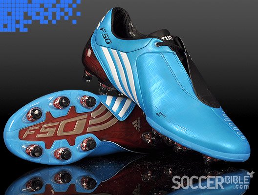 Speed Football Boots - adidas F50i Cyan/White/Black - featured image