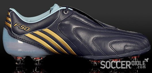 Speed Football Boots - adidas F50i Messi Leather Navy/Gold/Argentina Blue 03/07/09 - featured image
