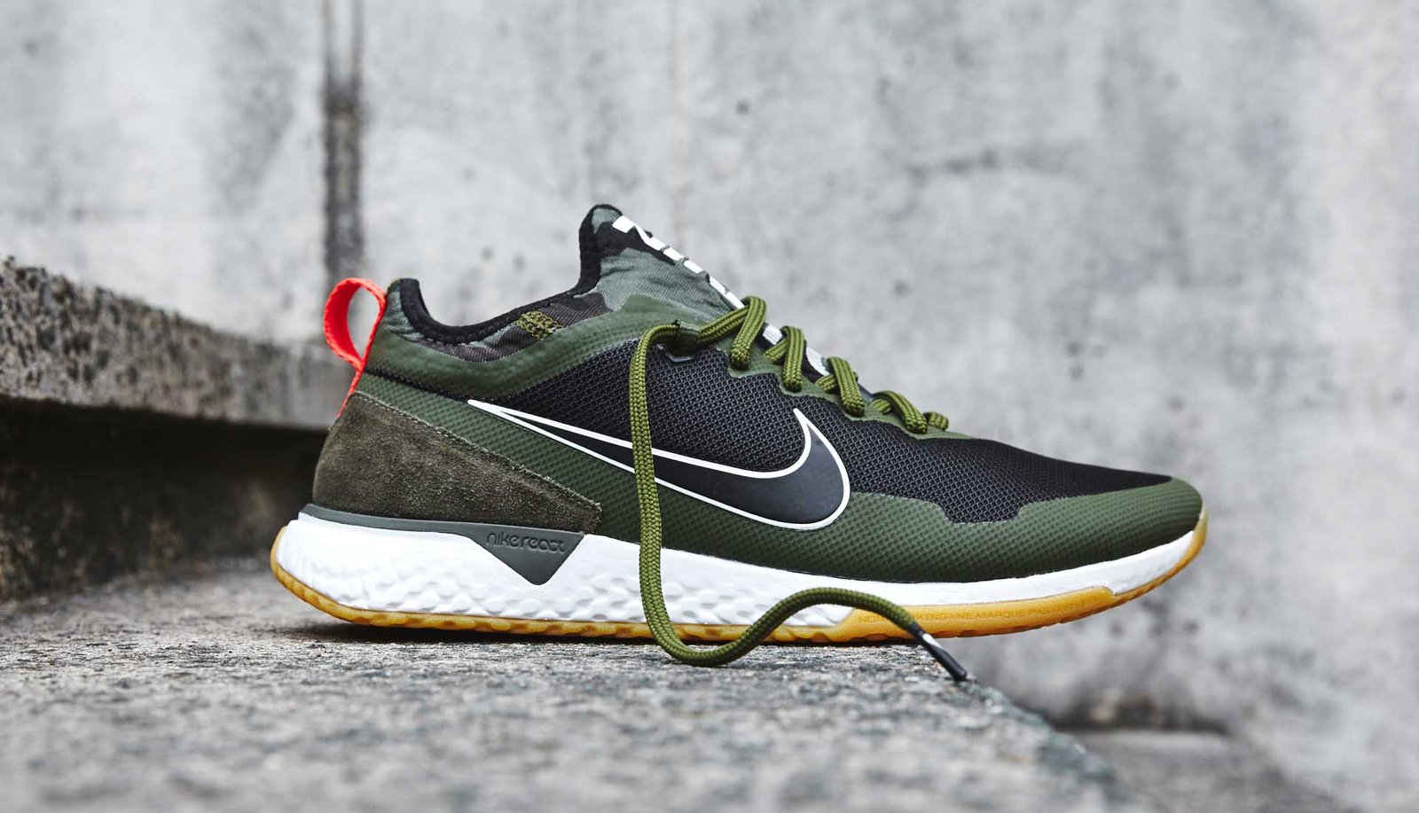 The Nike F.C. React Launches in "Black/Legion Green/Cargo Khaki" - featured image