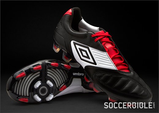 Umbro Geometra Pro Football Boots - Black/White/Red - featured image
