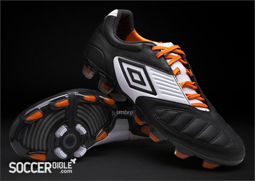 Umbro Geometra Pro Football Boots - Carbon/White/Marigold - featured image