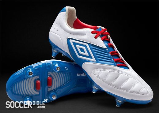 Umbro Geometra Pro Football Boots - White/Blue/Red - featured image