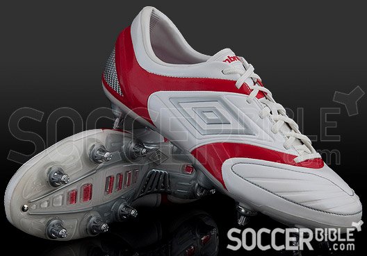 Umbro Stealth Pro Football Boots - White/Silver/Red - featured image