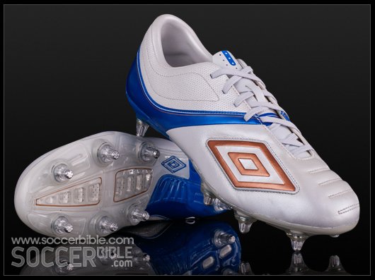 Umbro Stealth Pro II Football Boots - White/Bronze/Speed Blue - featured image