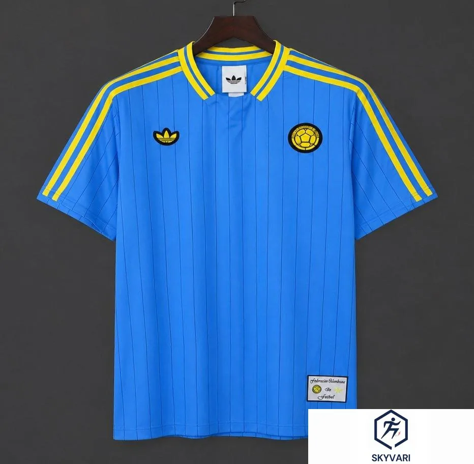 2026 Adidas Originals Colombia Terrace Icons Blue Jersey