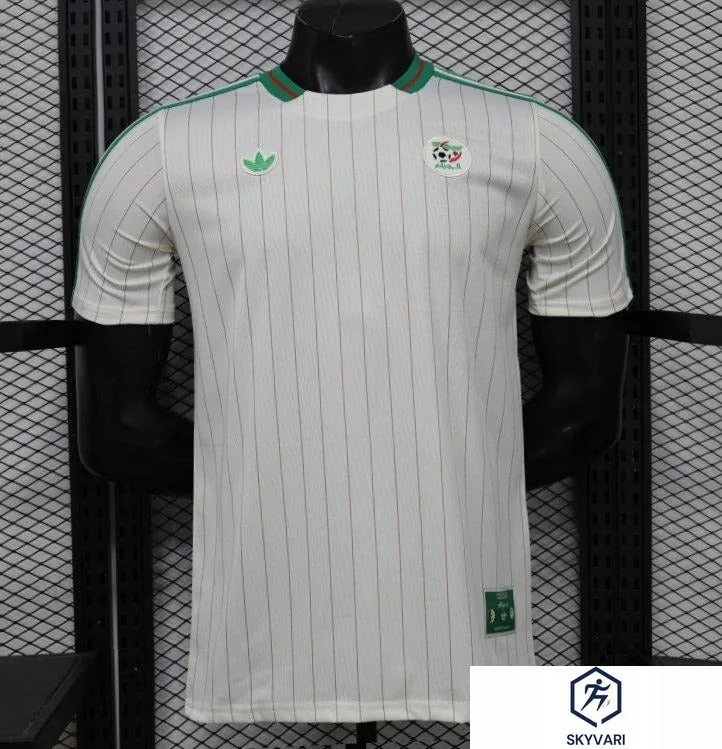 2026 Player Version Algeria White with Green Pinstripes Jersey