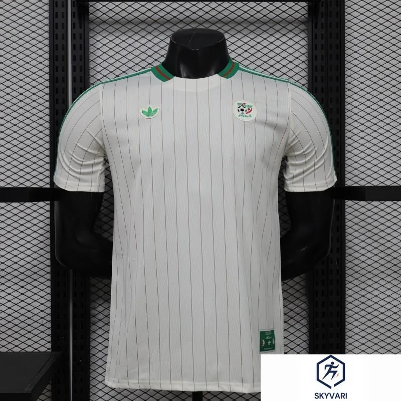 2026 Player Version Algeria White with Green Pinstripes Jersey — view 2
