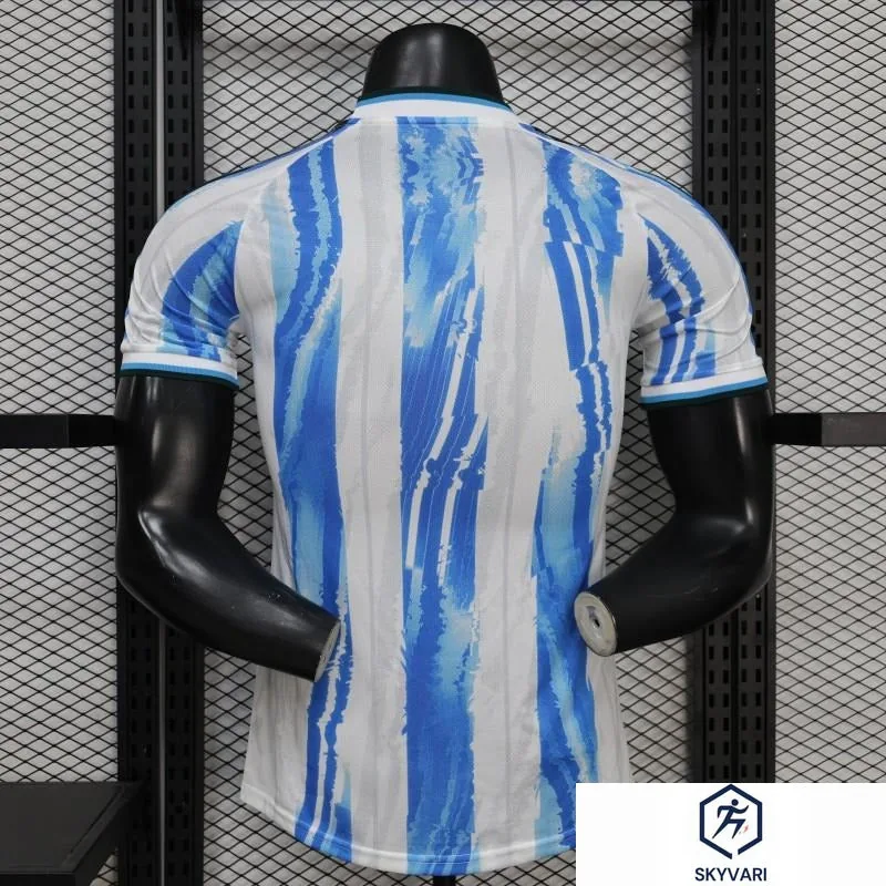 2026 Player Version Argentina White and Light Blue with Brushstroke Stripes Jersey — view 3