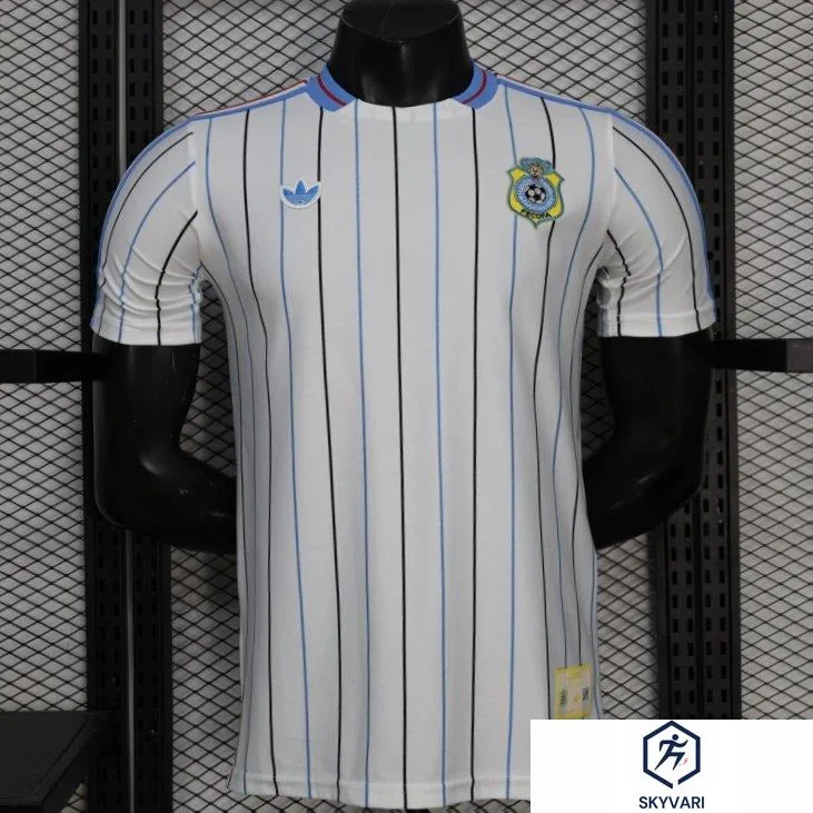 2026 Player Version DR Congo White with Black and Blue Pinstripes Jersey
