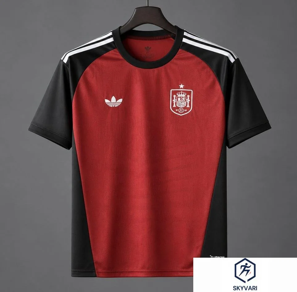 2026 Spain Wine/Black Goalkeeper Jersey