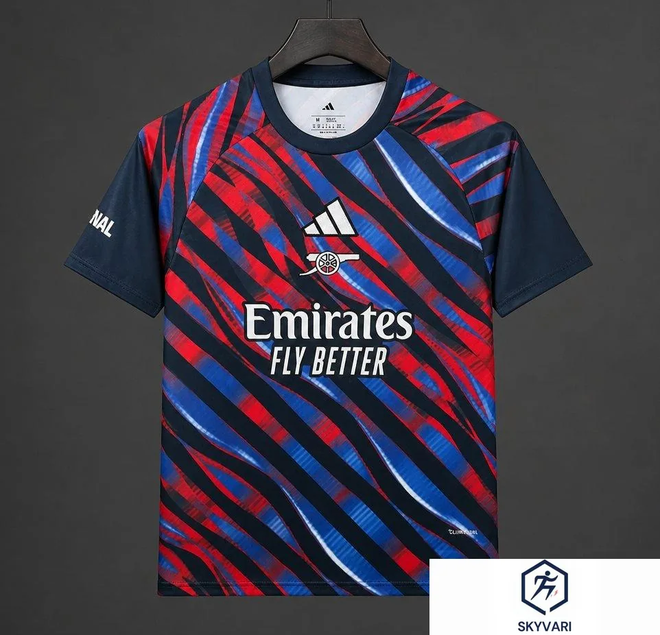 26/27 Arsenal Navy Blue Brushstroke Pattern Pre-match Jersey
