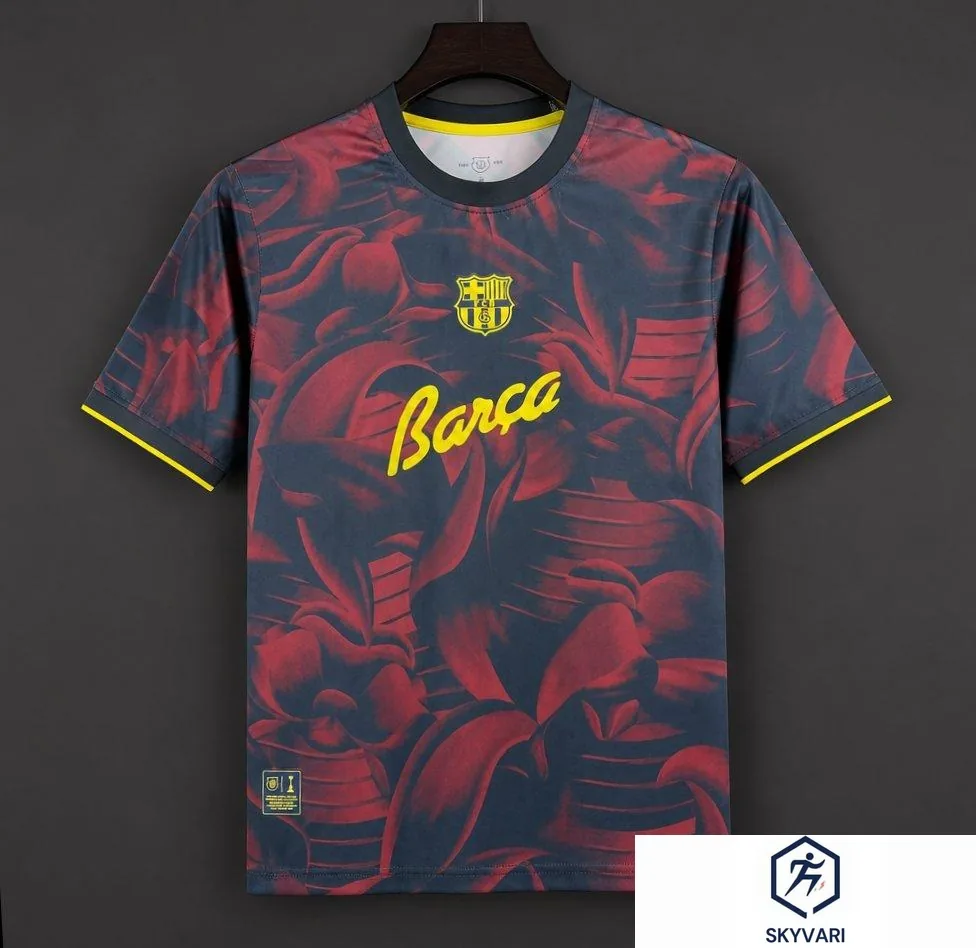 26/27 Barcelona Special Abstract Red &amp; Blue "Barça" Script Jersey
