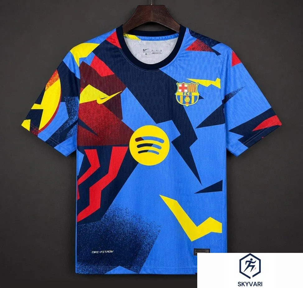 26/27 Barcelona Special Edition Abstract Geometric Blue/Red/Yellow Jersey