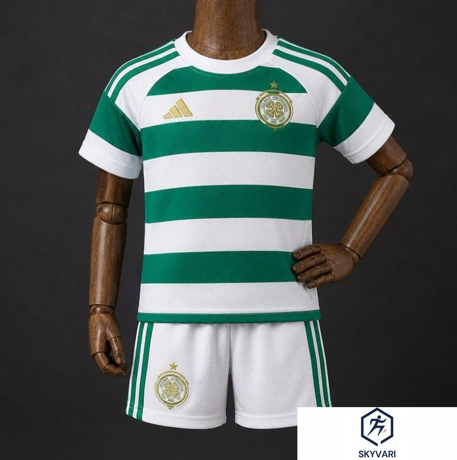 26/27 Kids Celtic Home Jersey -No Sponsors