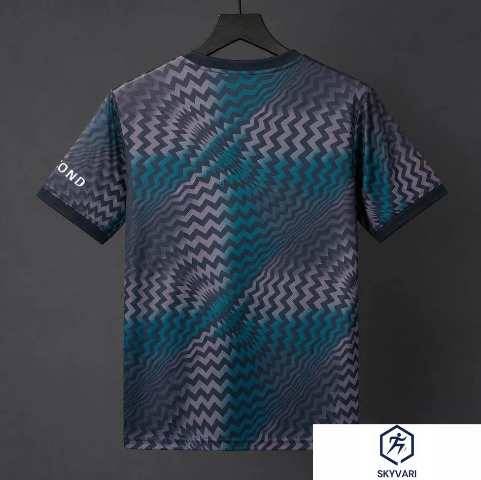 26/27 PSG/Paris Saint-Germain Home Goalkeeper Black/Blue Zigzag Pattern Jersey — view 2