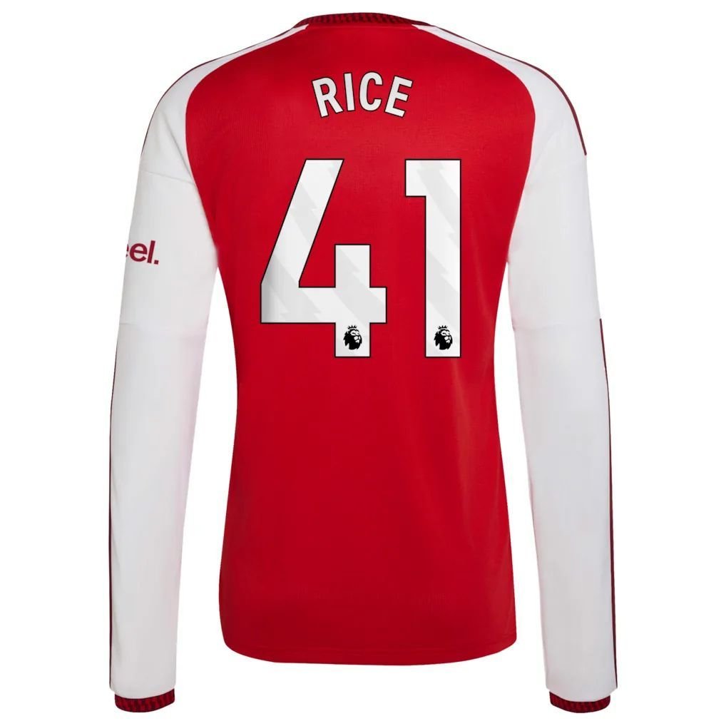 Arsenal adidas Home Long-Sleeved Shirt 2026-27 with Rice 41 printing — view 3