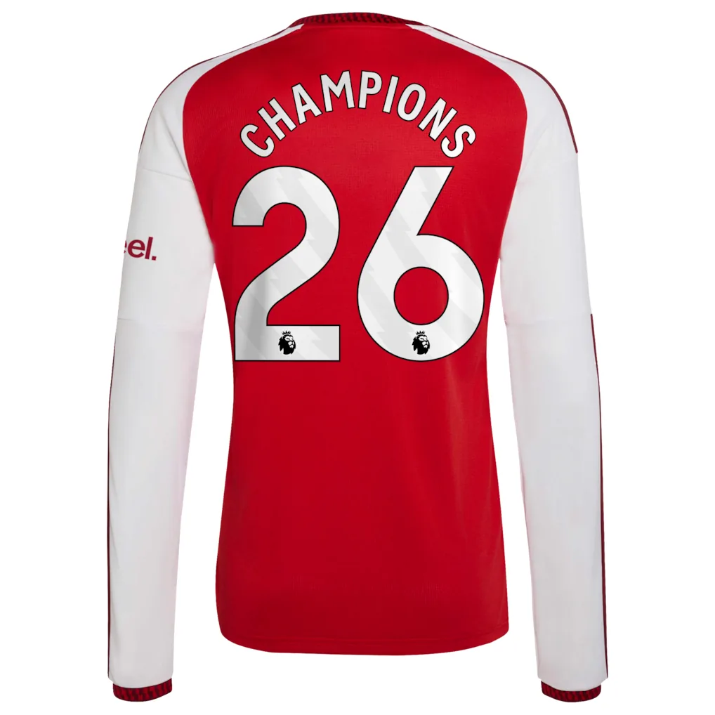 Arsenal adidas Home Shirt 2026-27 - Long Sleeve with Champions 26 printing — view 3