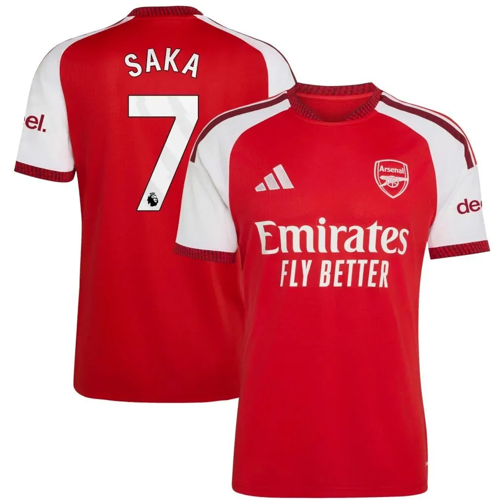 Arsenal adidas Home Shirt 2026-27 with Saka 7 printing