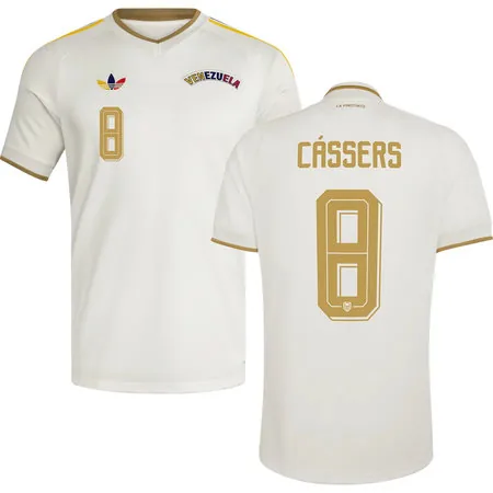 CÁSSERES JR. #8 Venezuela Away Soccer jersey World Cup 2026