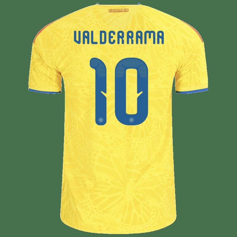 Carlos Valderrama Colombia 26/27 Authentic Home Jersey