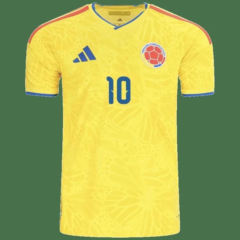 Carlos Valderrama Colombia 26/27 Authentic Home Jersey — view 3