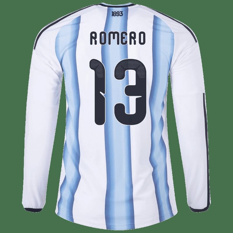 Christian Romero Argentina 26/27 Long Sleeve Authentic Home Jersey