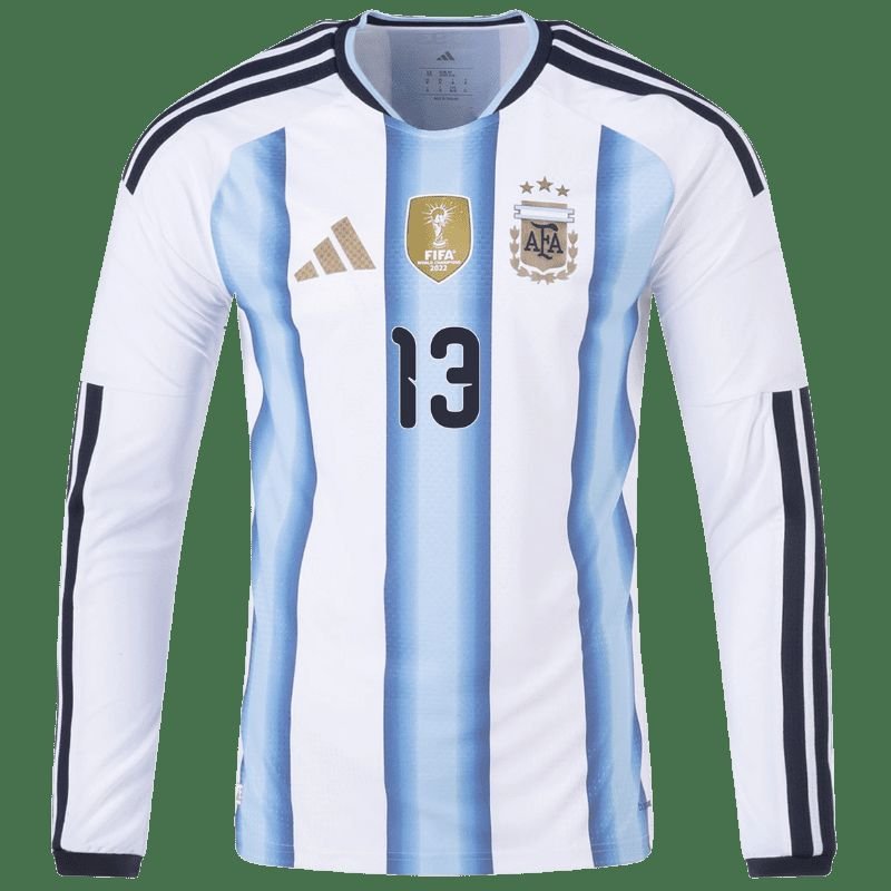 Christian Romero Argentina 26/27 Long Sleeve Authentic Home Jersey — view 2
