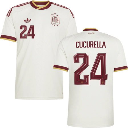 CUCURELLA #24 Spain Away Soccer jersey World Cup 2026