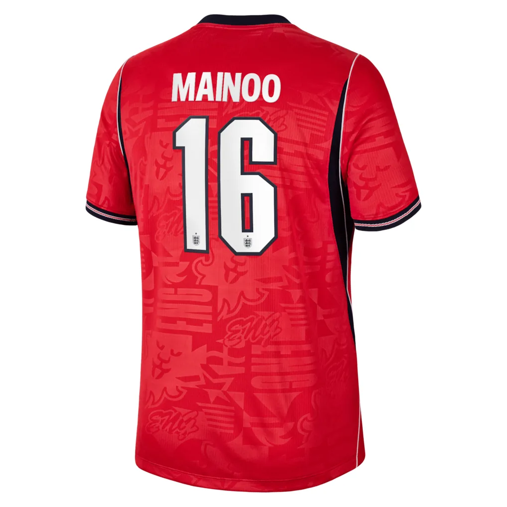 England Nike Away Stadium Shirt 2026 with Mainoo 16 printing — view 3