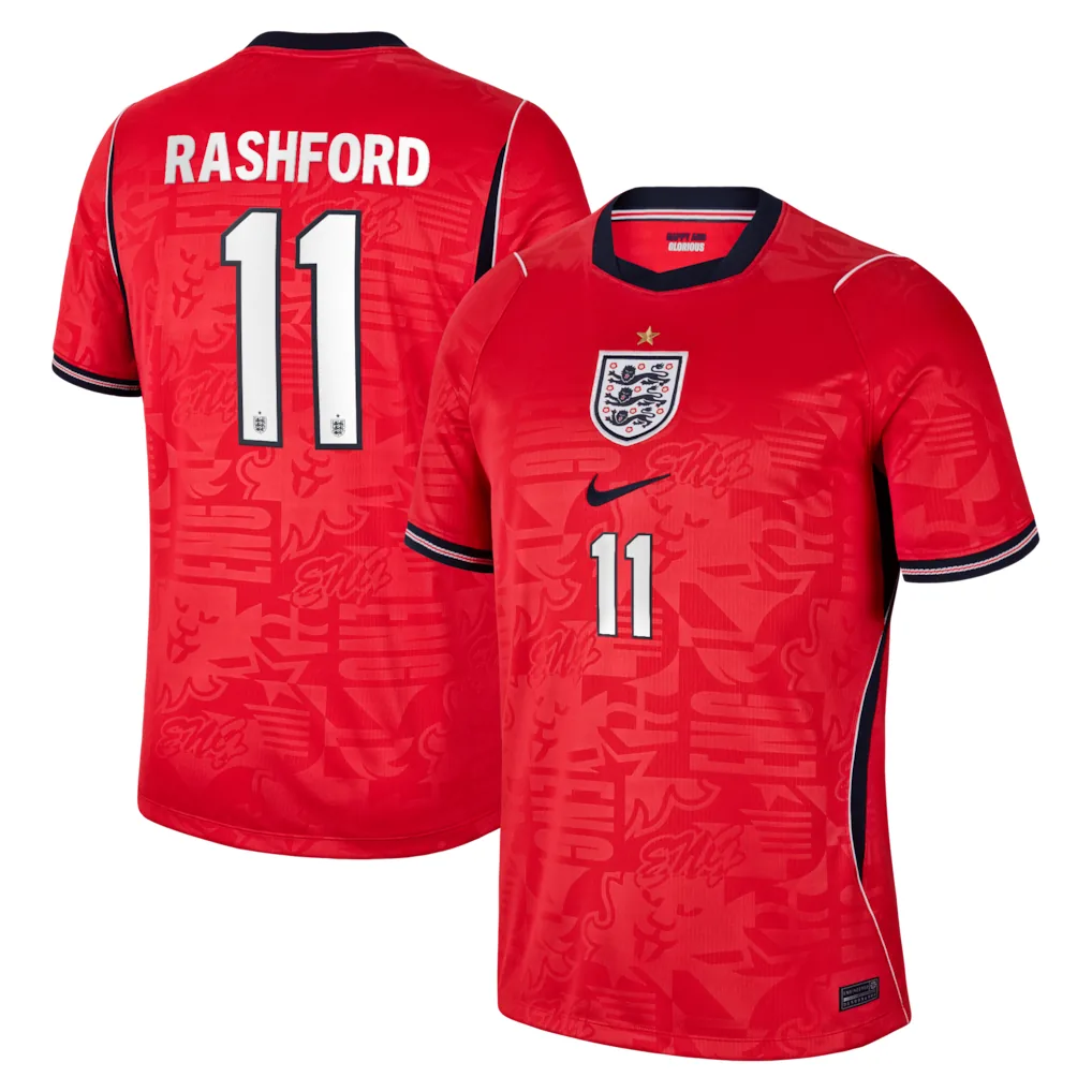 England Nike Away Stadium Shirt 2026 with Rashford 11 printing