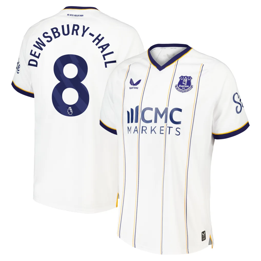 Everton Castore Away Pro Shirt 2026-27 with Dewsbury-Hall 8 printing