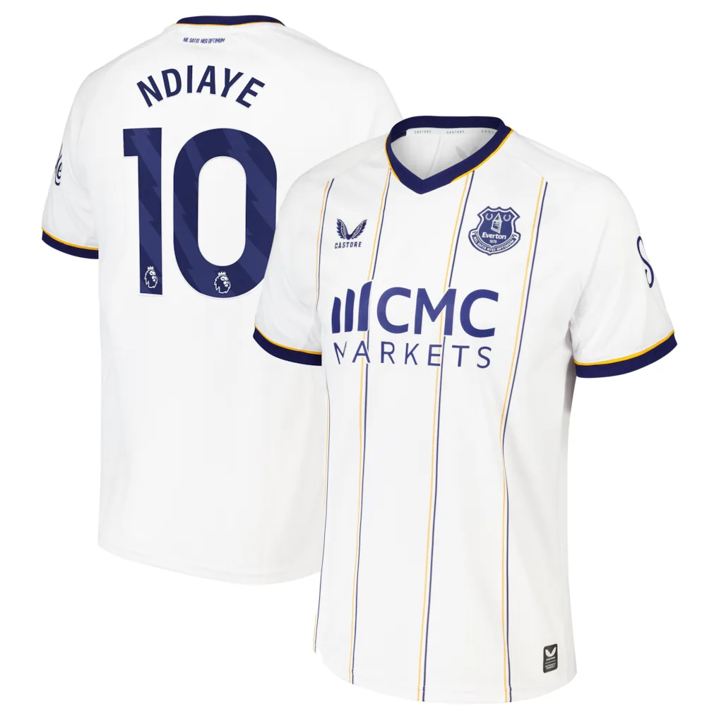 Everton Castore Away Replica Shirt 2026-27 with Ndiaye 10 printing