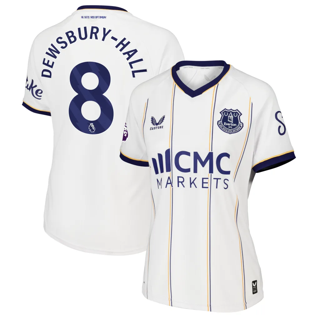 Everton Castore Away Replica Shirt 2026-27 - Womens with Dewsbury-Hall 8 printing