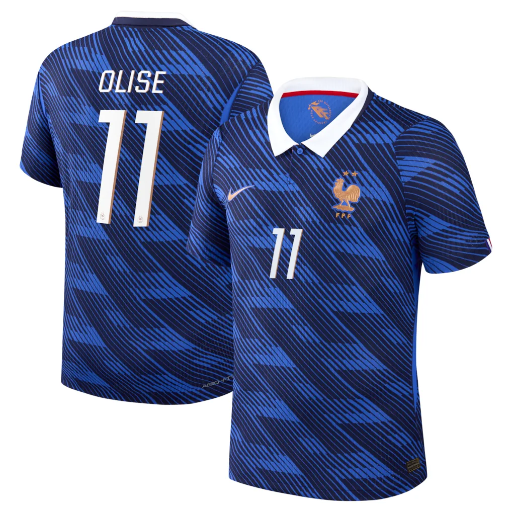 France Nike Home Aero-Fit Match Shirt 2026 with Olise 11 printing
