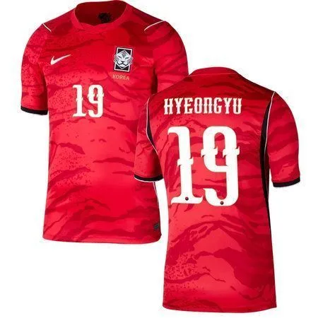 HYEONGYU #19 Jižní Korea Domácí Mistrovství světa ve fotbale 2026 pro děti Sada fotbalových souprav – dres a šortky — view 2