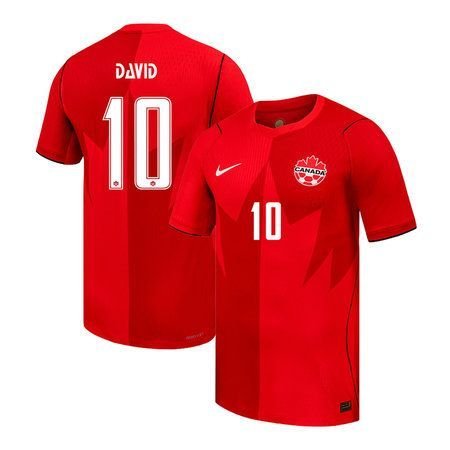 Jonathan David #10 Canada Home Match Soccer jersey World Cup 2026