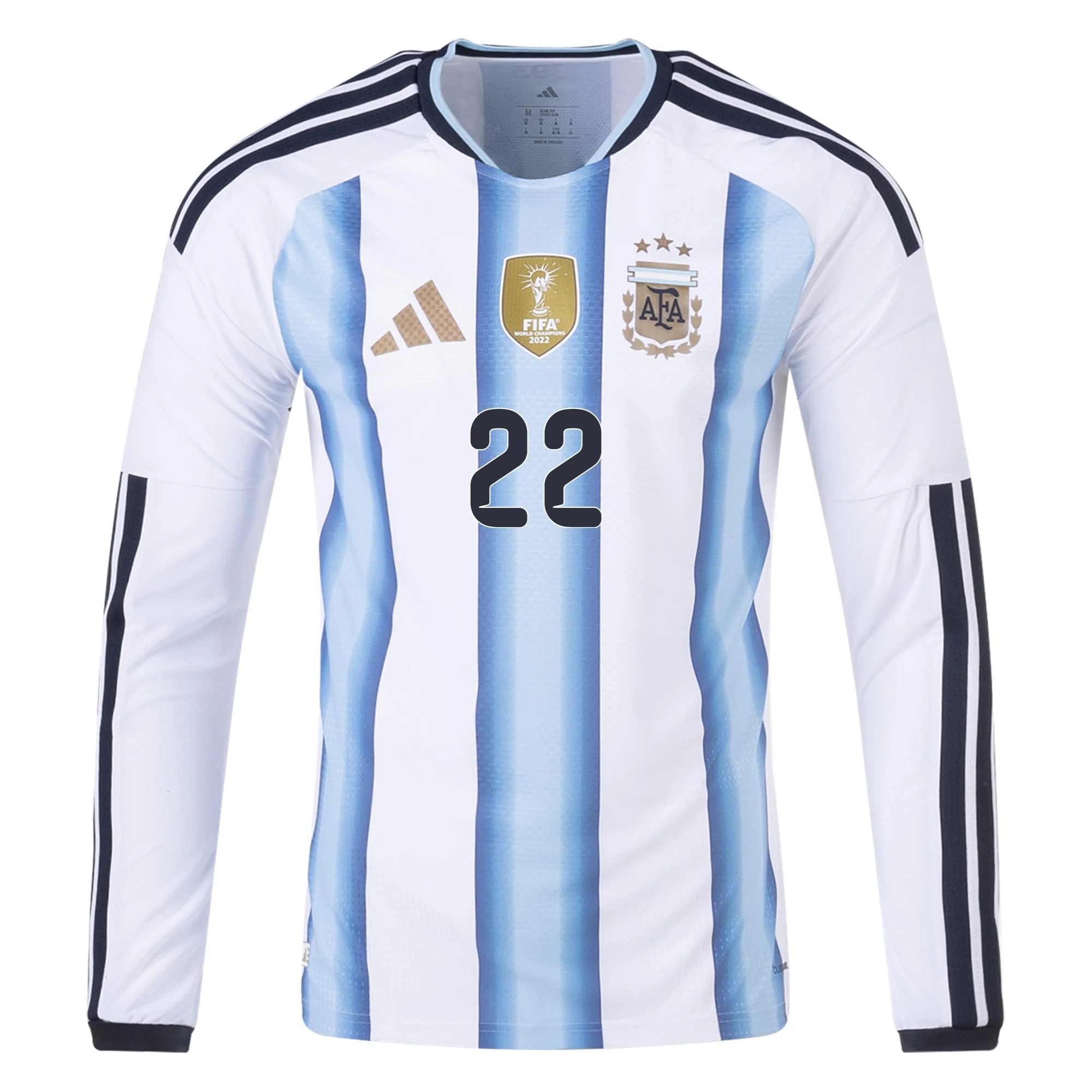 Lautaro Martínez Argentina 2026/27 Adidas Long Sleeve Authentic Home Jersey — view 2