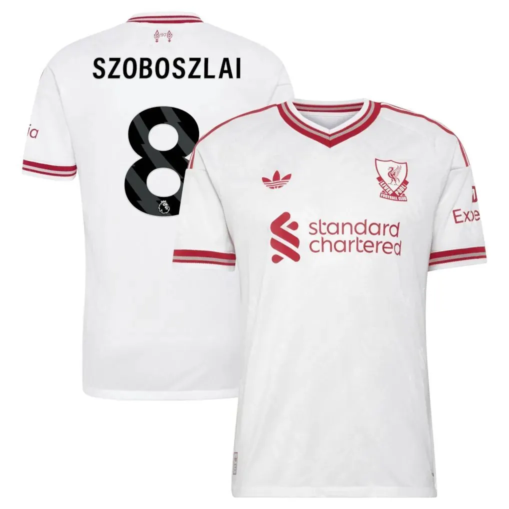Liverpool adidas Away Authentic Shirt 2026-27 with Szoboszlai 8 printing