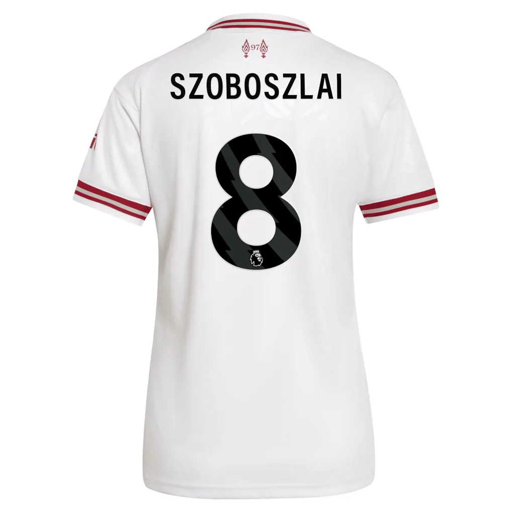 Liverpool adidas Away Shirt 2026-27 - Womens with Szoboszlai 8 printing — view 3