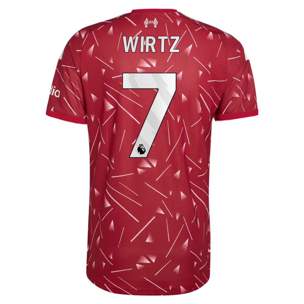 Liverpool adidas Home Authentic Shirt 2026-27 with Wirtz 7 printing — view 3