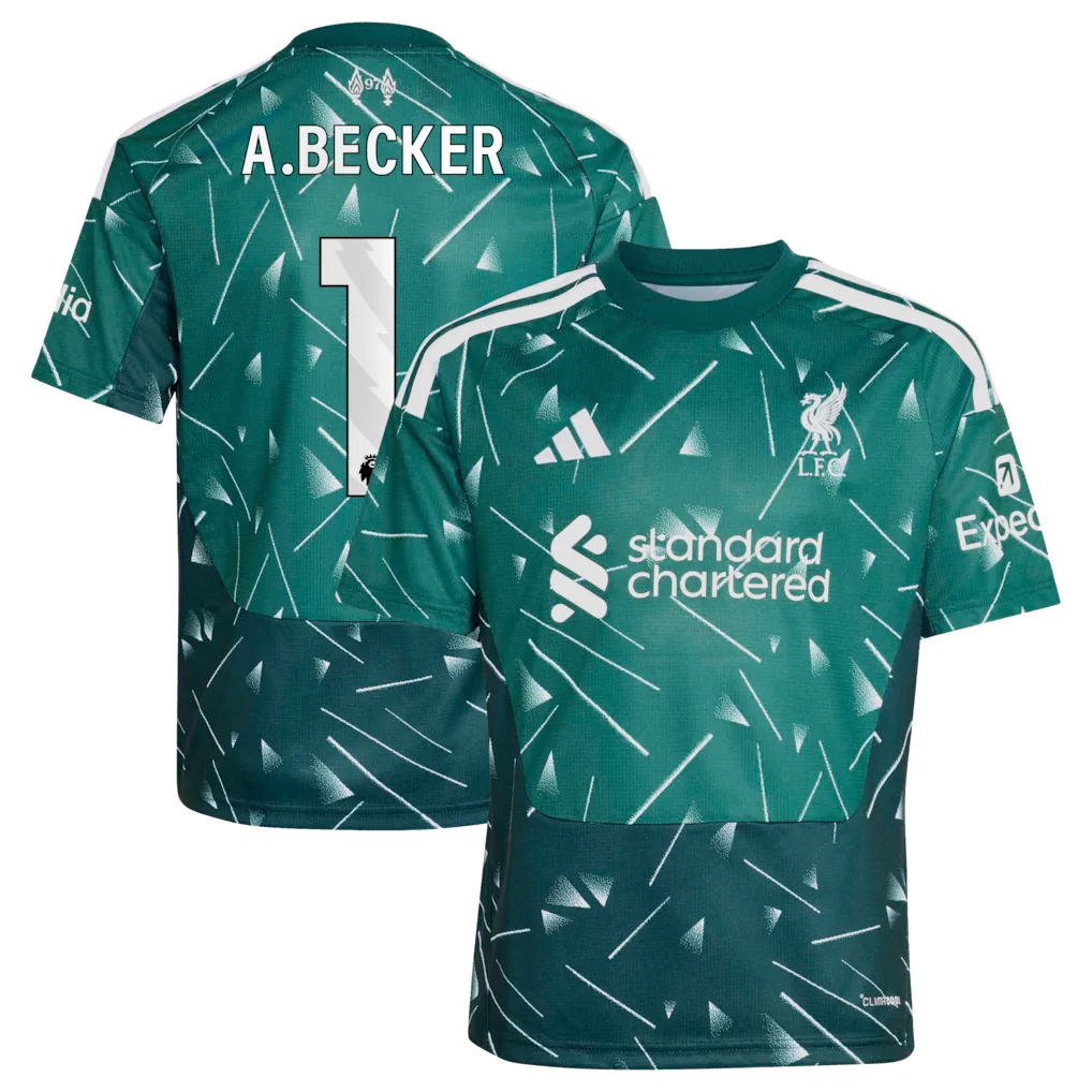 Liverpool adidas Home Goalkeeper Shirt 2026-27 - Kids - Long sleeve with A.Becker 1 printing