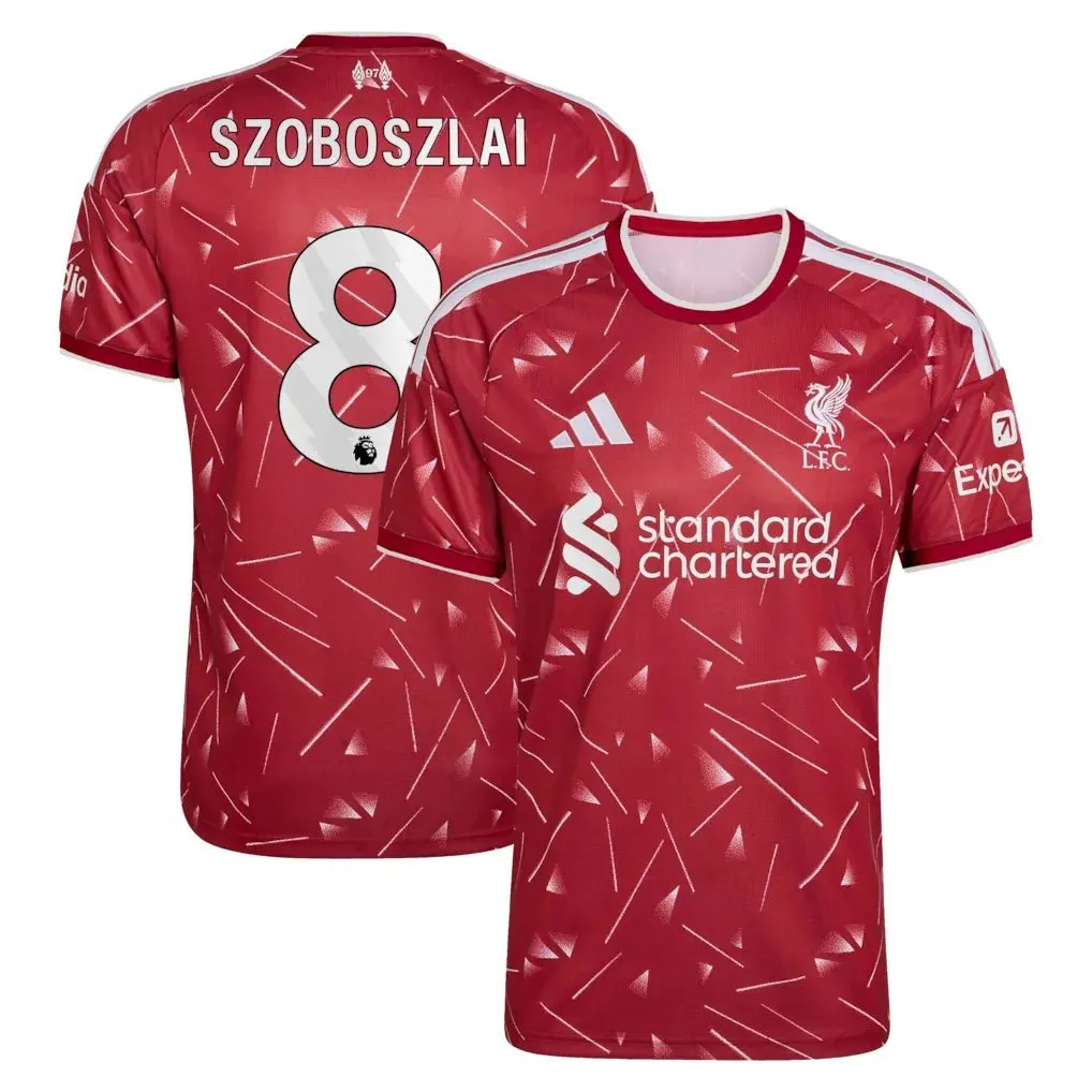 Liverpool adidas Home Shirt 2026-27 with Szoboszlai 8 printing