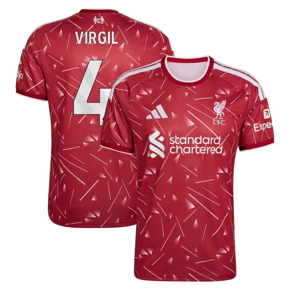 Liverpool adidas Home Shirt 2026-27 with Virgil 4 printing