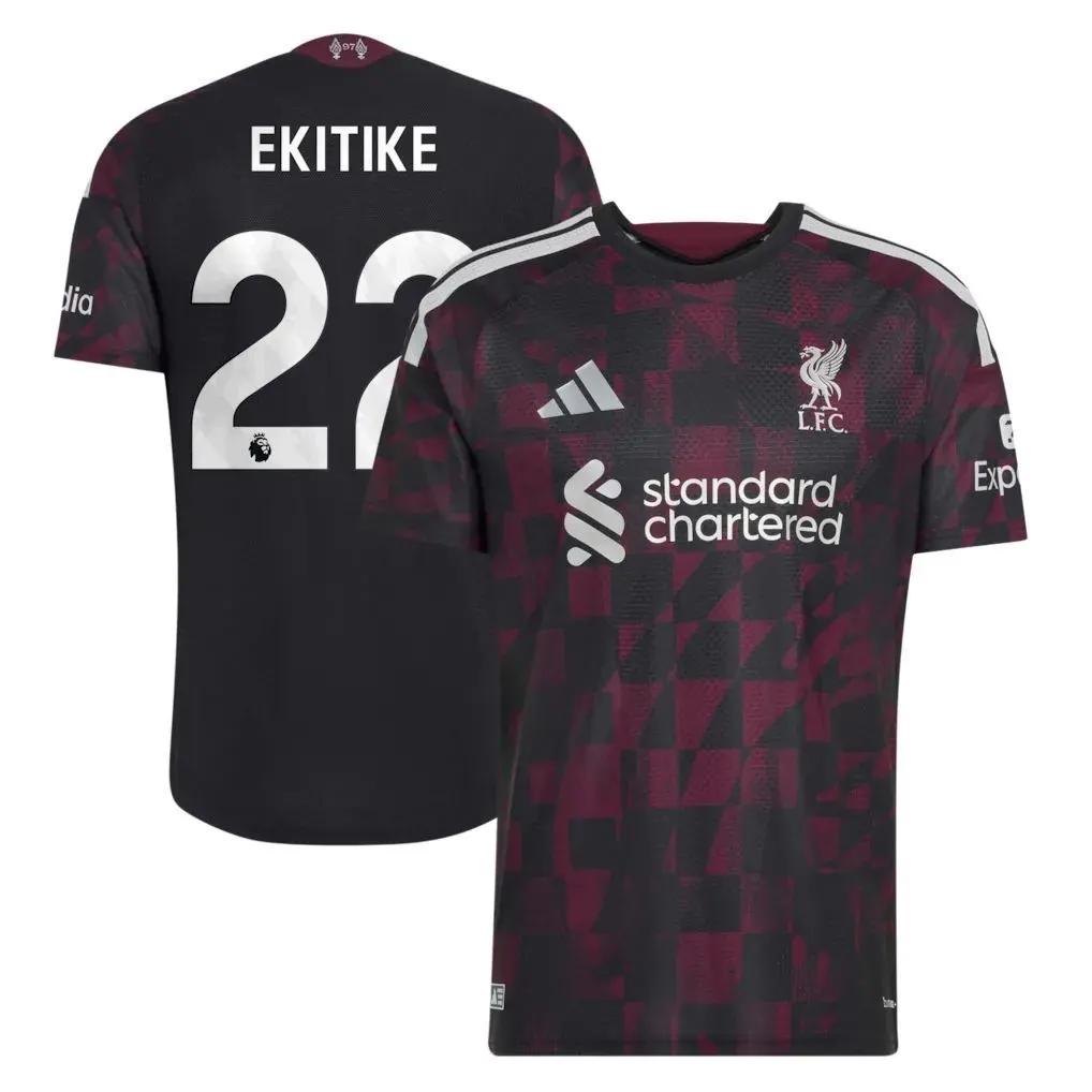 Liverpool adidas Third Authentic Shirt 2026-27 with Ekitike 22 printing