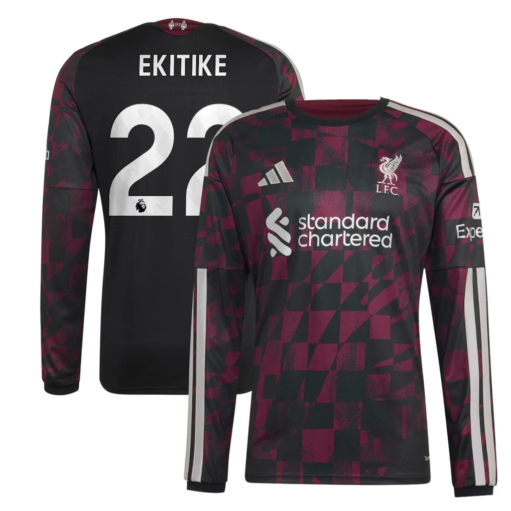 Liverpool adidas Third Shirt 2026-27 - Long Sleeve with Ekitike 22 printing
