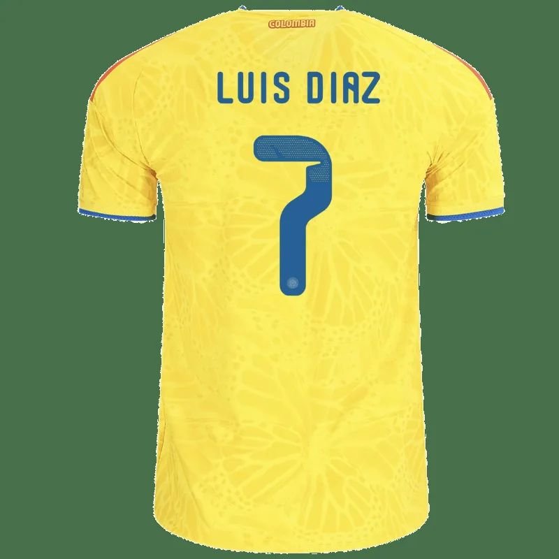 Luis Díaz Colombia 26/27 Authentic Home Jersey